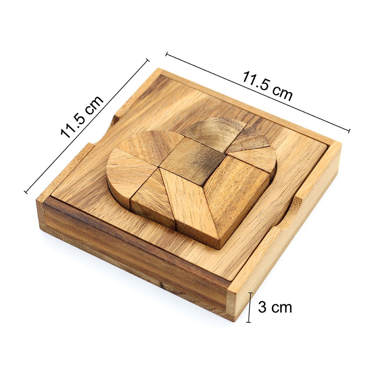 Tangram knust hjerte IQ-nøtt