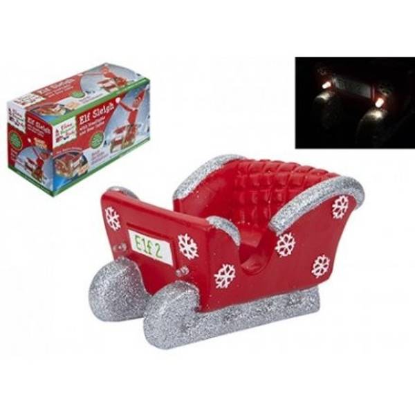 Hovedbilde Rampenisse dobbel juleslede med LED lys