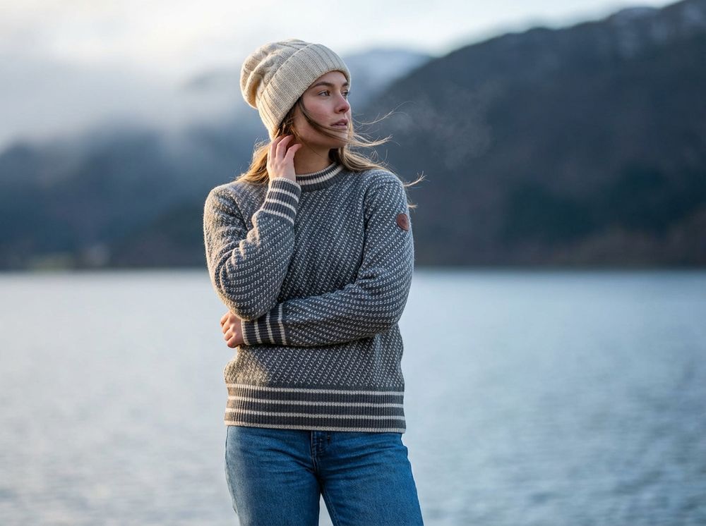 Islender ullgenser lysgrå/hvit - Unisex