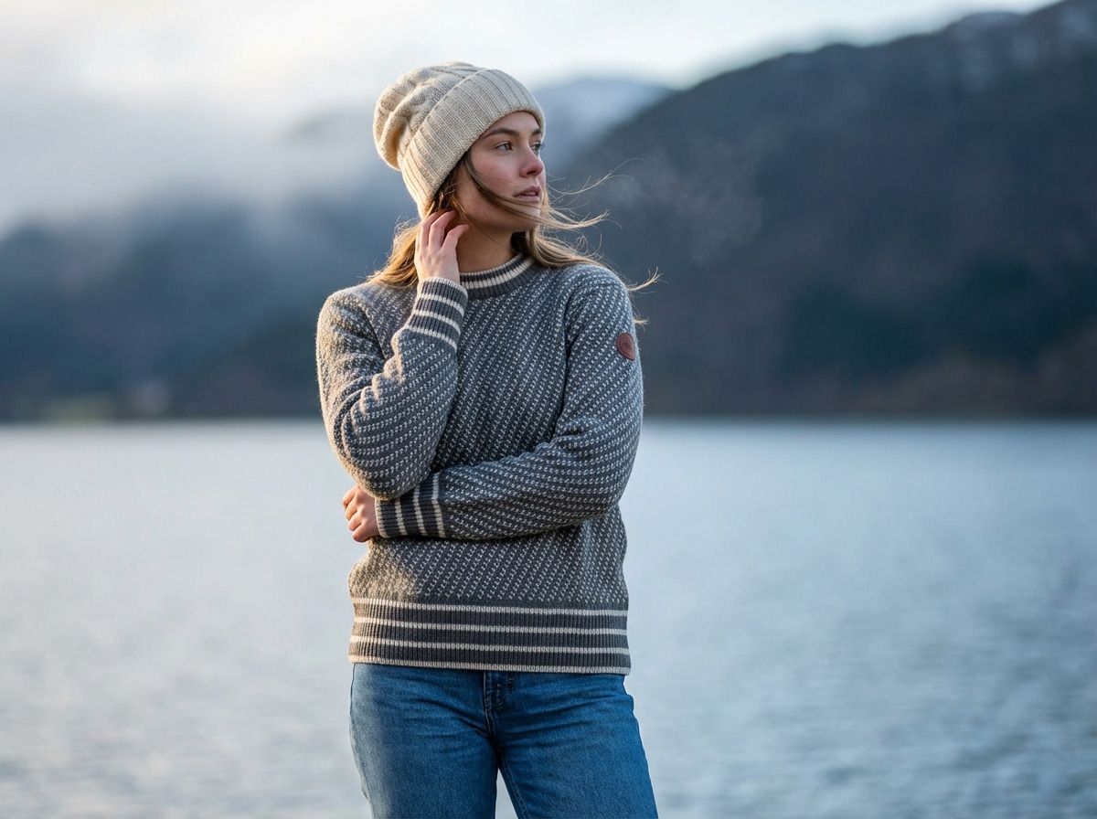 Islender ullgenser lysgrå/hvit - Unisex