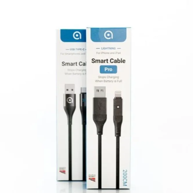 Hovedbilde Ladekabel lightning-kabel stopper lading når full