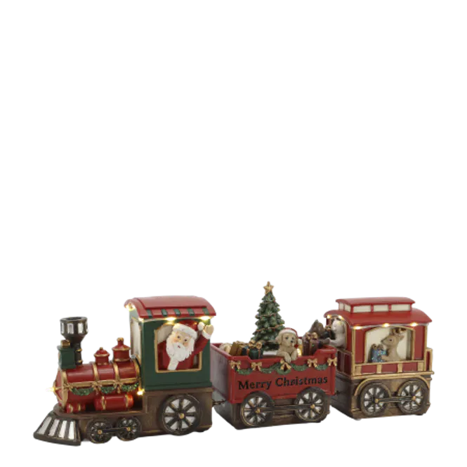Hovedbilde Noël Juletog med 2 vogner og LED - Chique Antique
