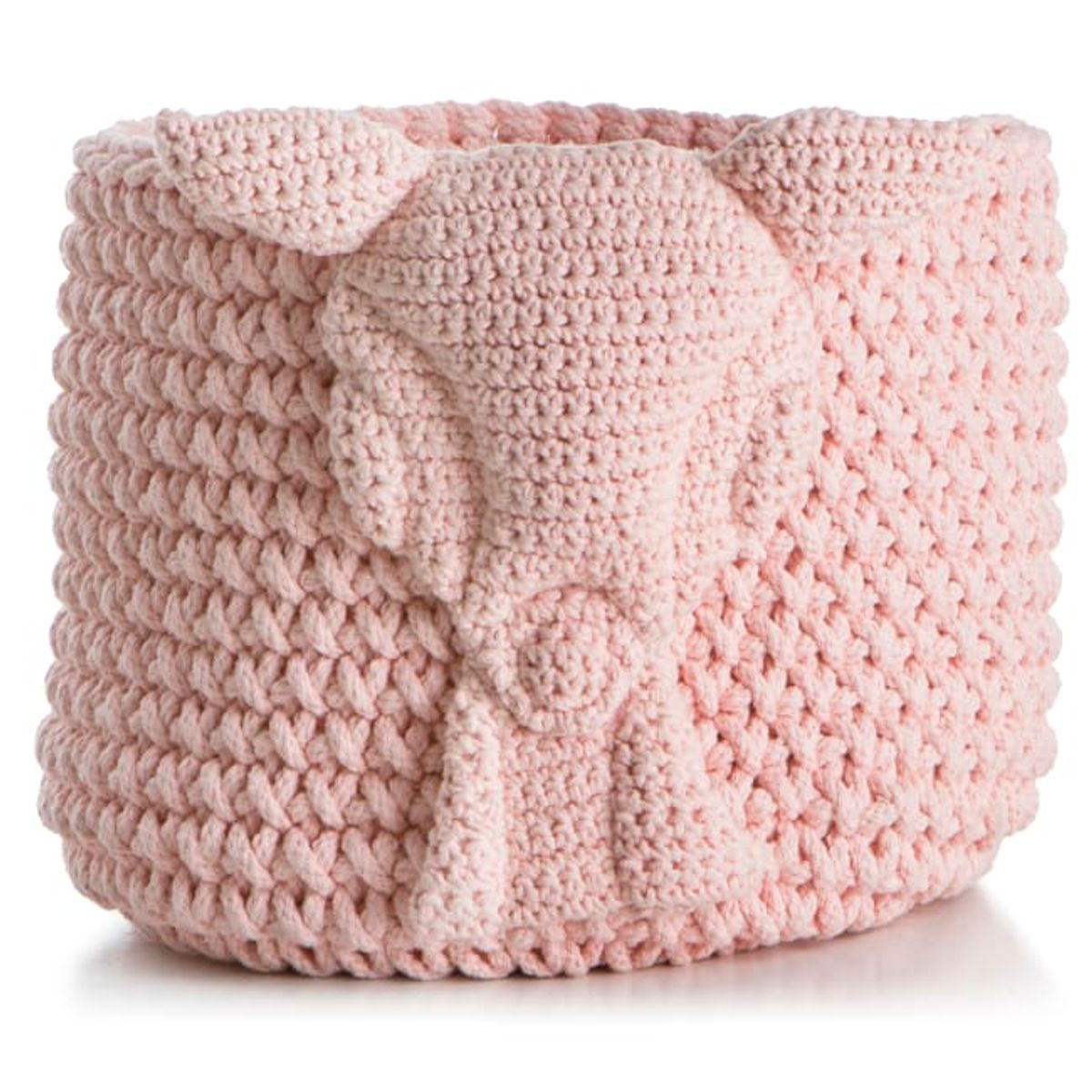 Kurv strikket rosa 