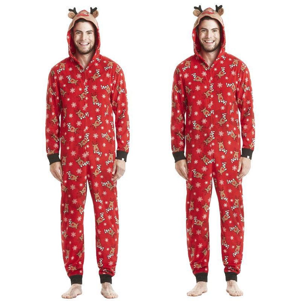 Julepyjamas jumpsuit Rudolf herre - Match hele familien