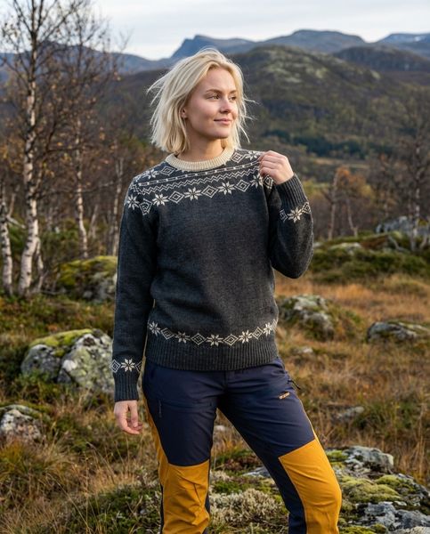 Hovedbilde Voss Unisex ullgenser i Charcoal/Offwhite