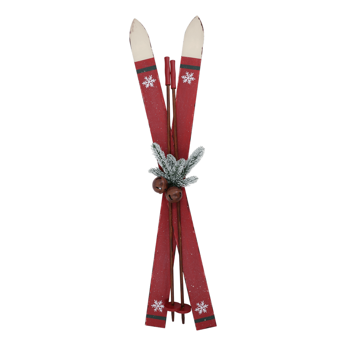 Cherry Vintage ski med staver til dekor fra Chic Antique