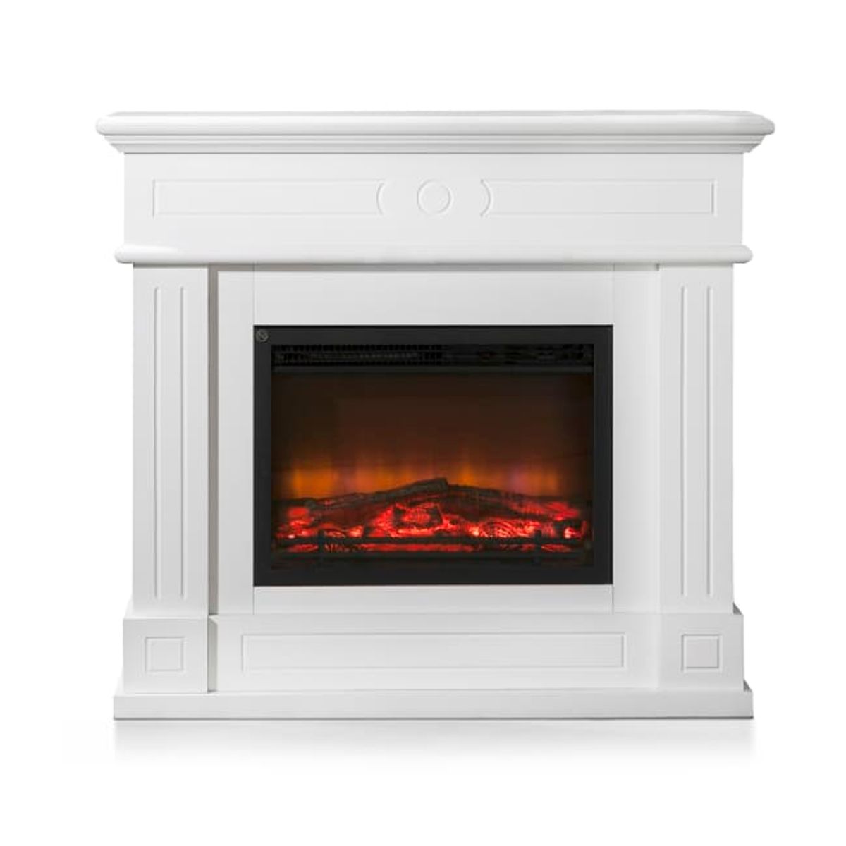 Lekker elektrisk peis 2000 watt med hvit ramme-