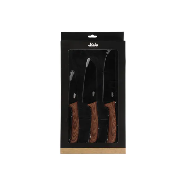 Hovedbilde Knivsett 3 deler med treskaft - Maku
