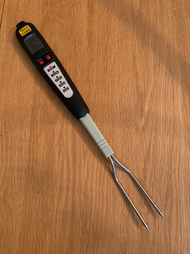 Stekegaffel med termometer