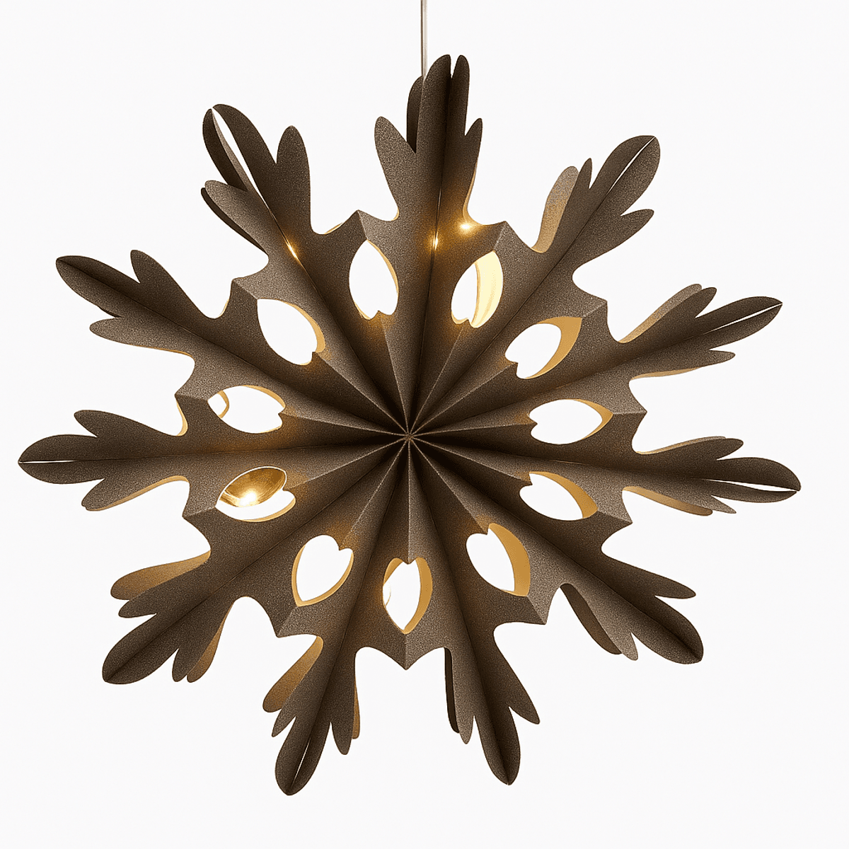 Snøflak med med 20 ledlys - 40 cm