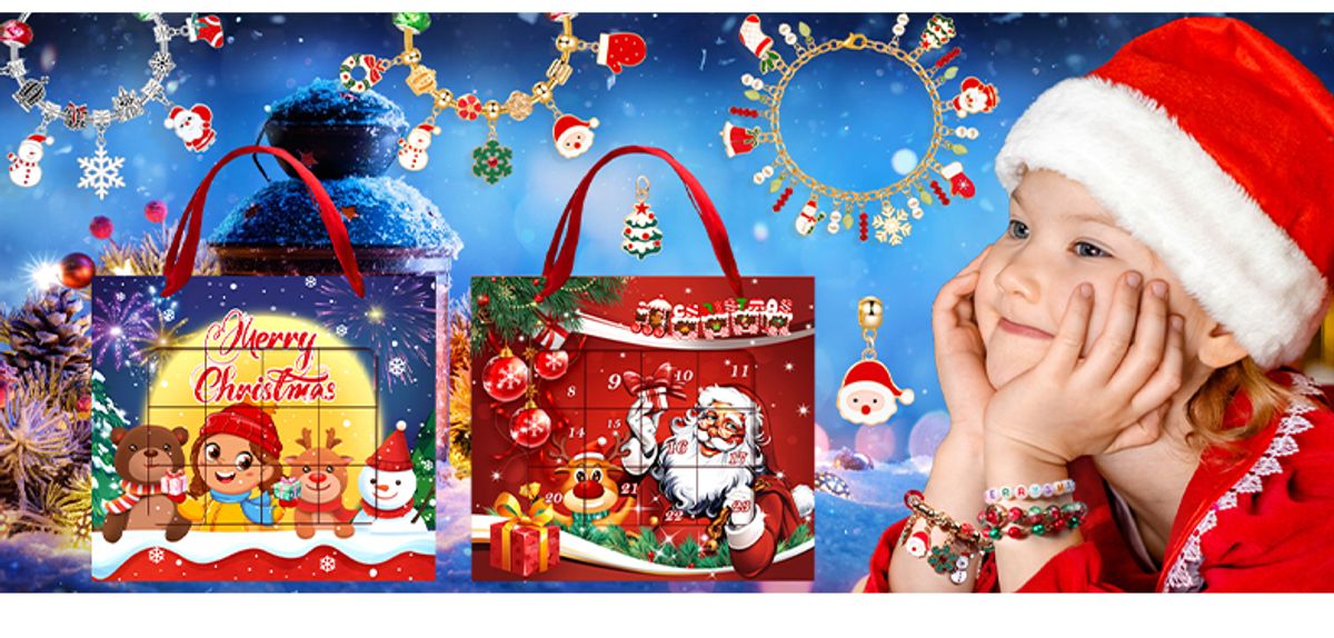Julekalender lag armbånd med charms
