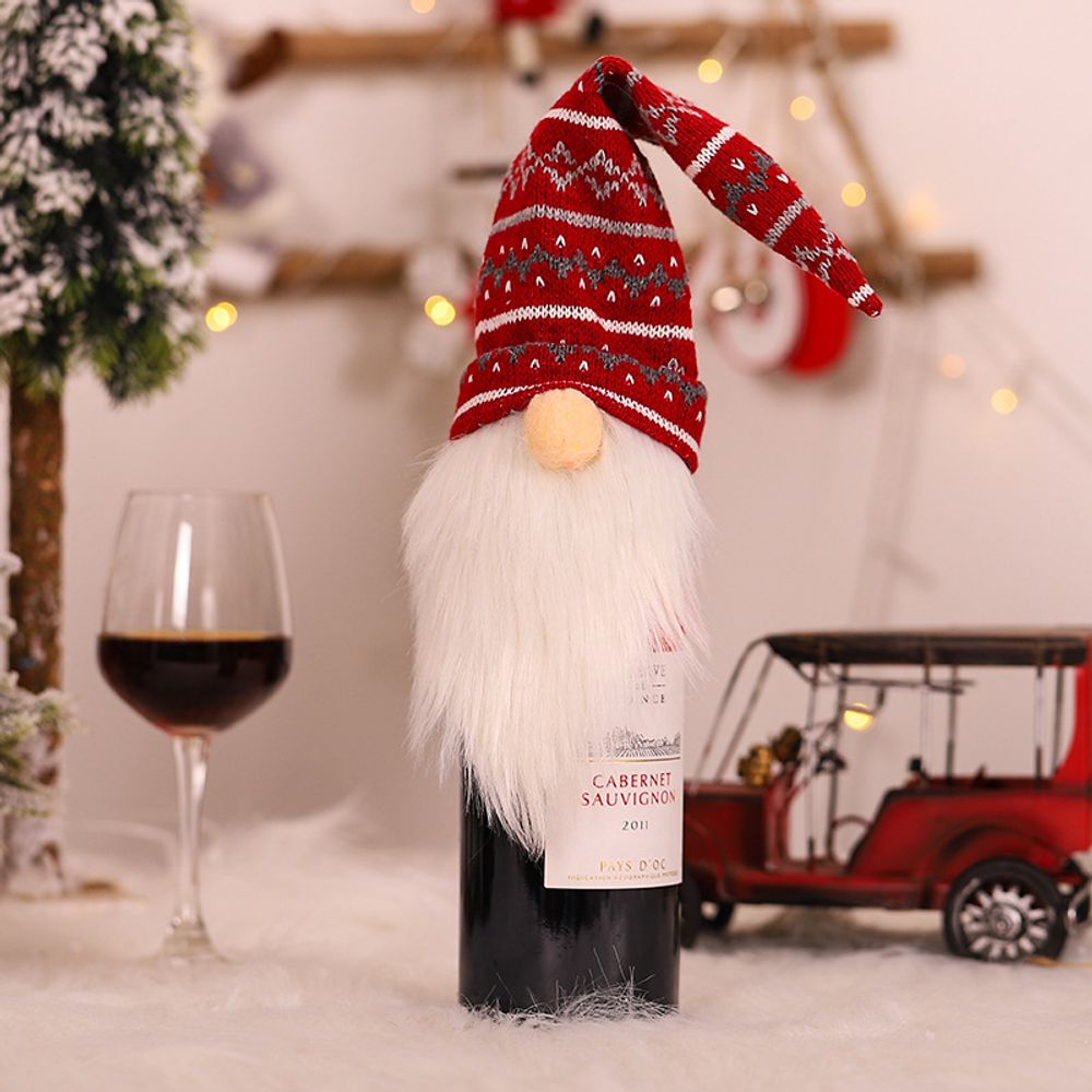 Trekk til flaske flasketrekk nissefar med julelue
