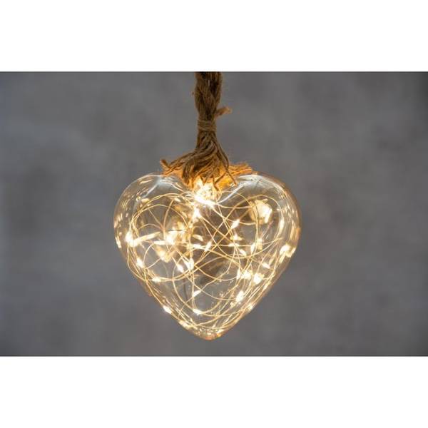 Hovedbilde Hjertelys LED med hamptau