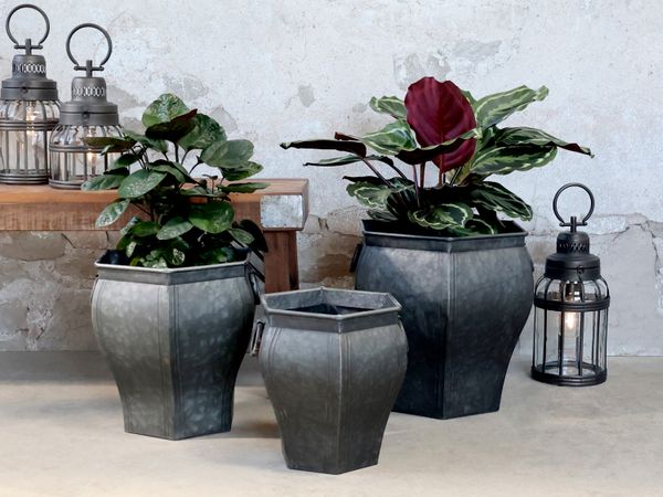 Hovedbilde Potteskjuler i zink 30 cm høy fra Chic Antique