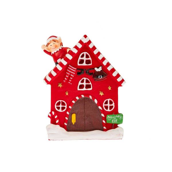 Hovedbilde Rampenisse hus med fargeskiftende ledlys