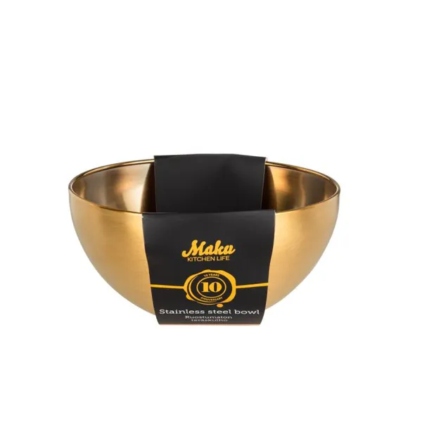 Hovedbilde Bolle i rustfritt stål gullfarget 19 cm