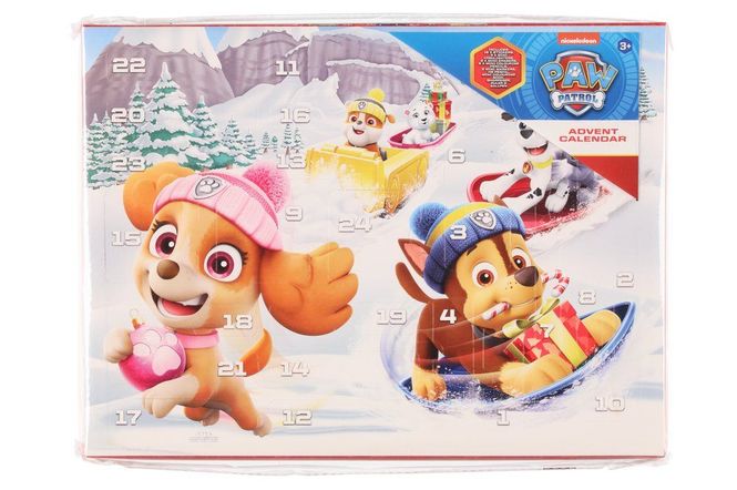 Hovedbilde Paw Patrol julekalender fylt med tegnesaker