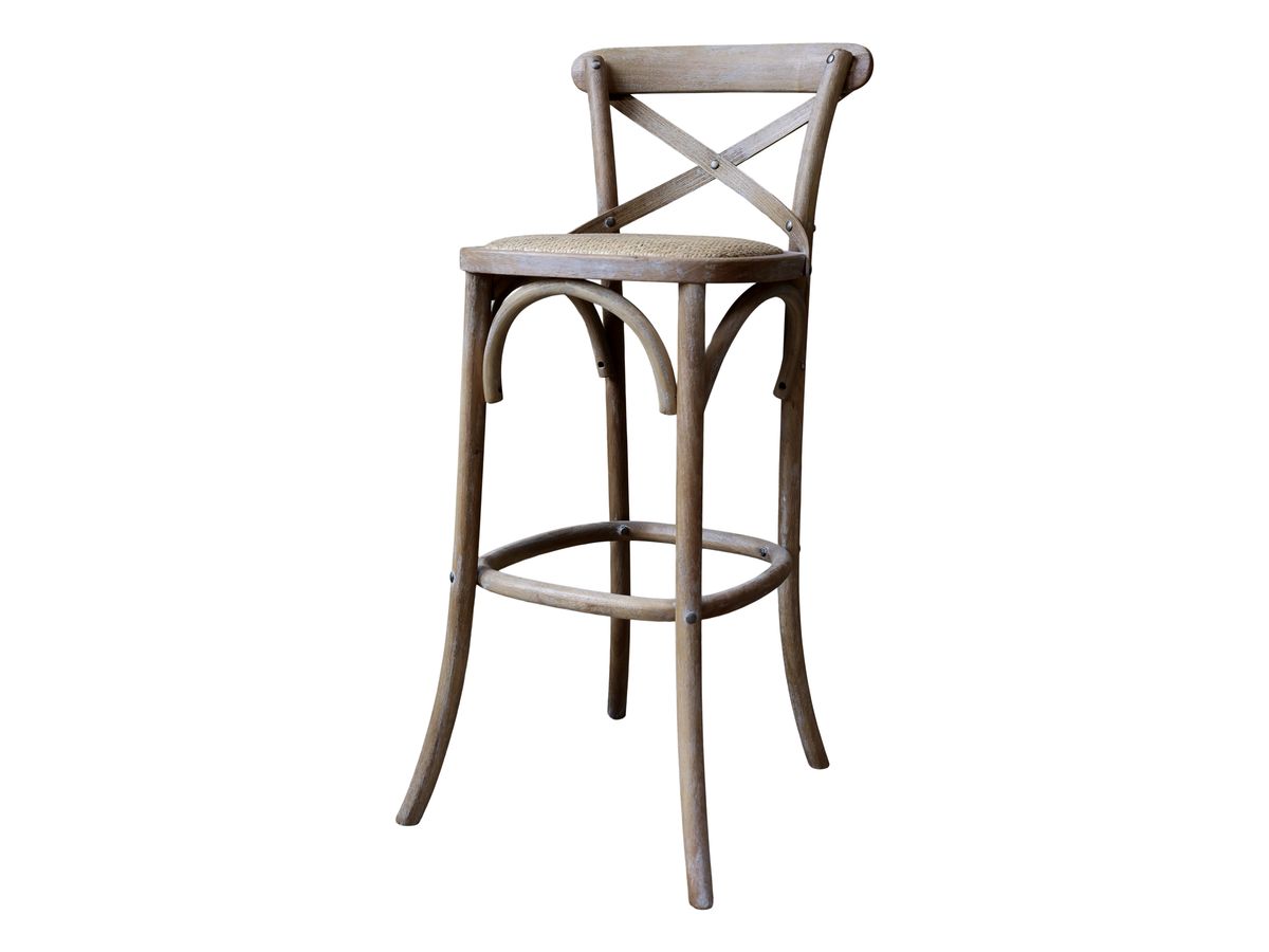 Fransk barkrakk med flettet sete fra Chic Antique 