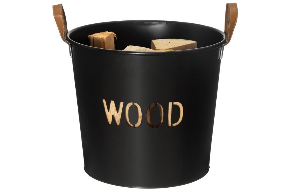 Wood Vedkurv i metall