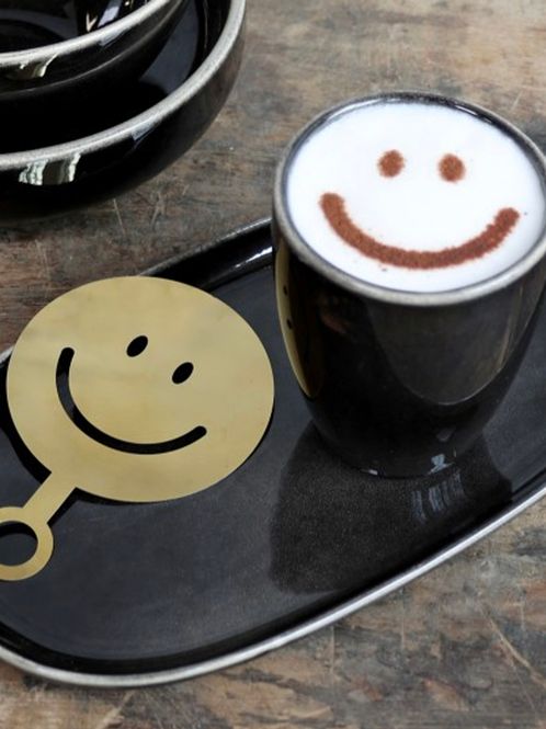 Hovedbilde Kaffe Stencil Happy Smiley