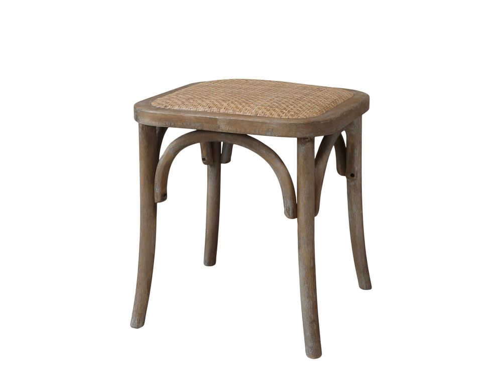 Fransk krakk med flettet sete fra Chic Antique 
