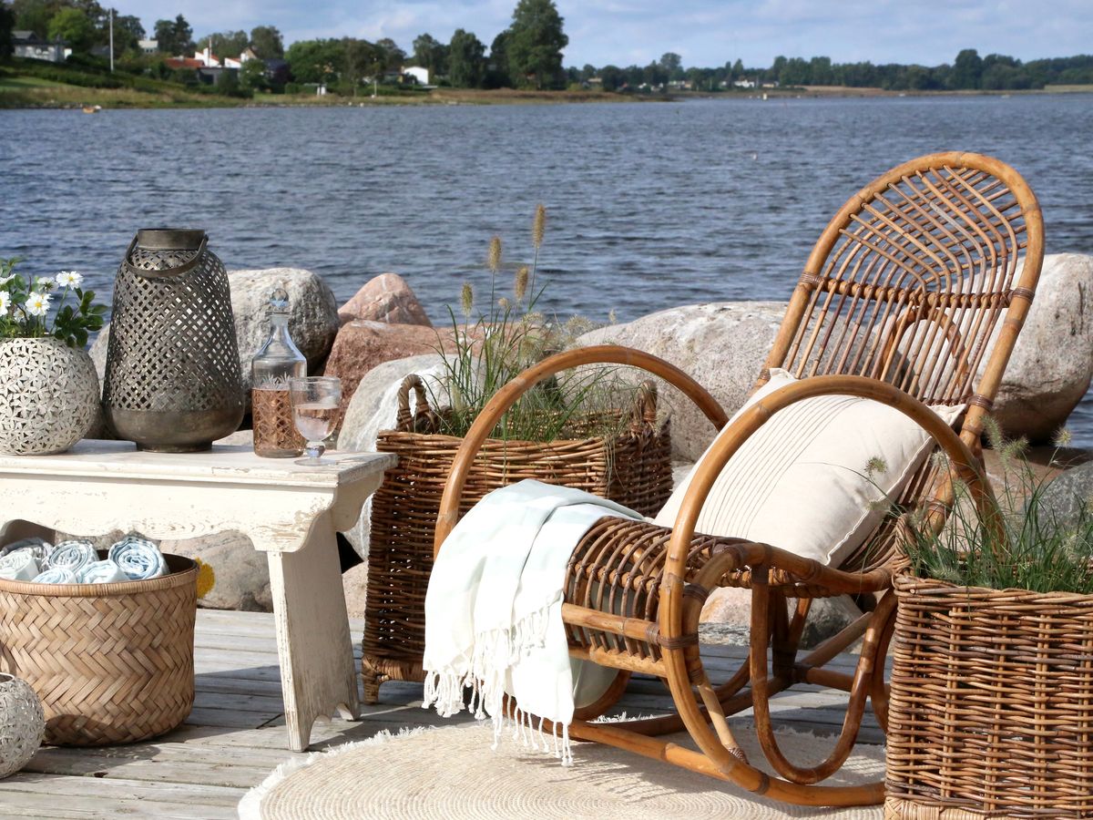 Fransk gyngestol fra Chic Antique H100/L106/B58 cm