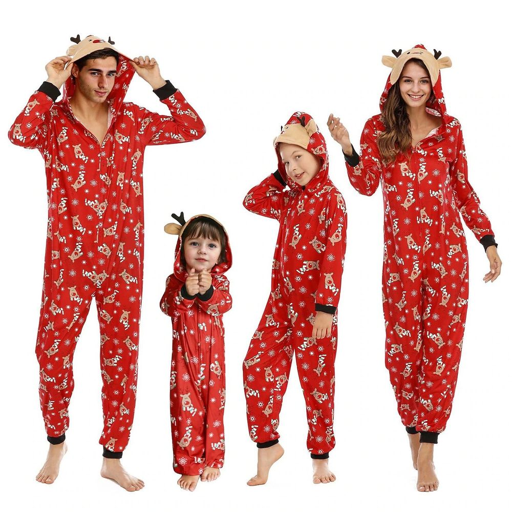 Julepyjamas jumpsuit Rudolf barn - Match hele familien