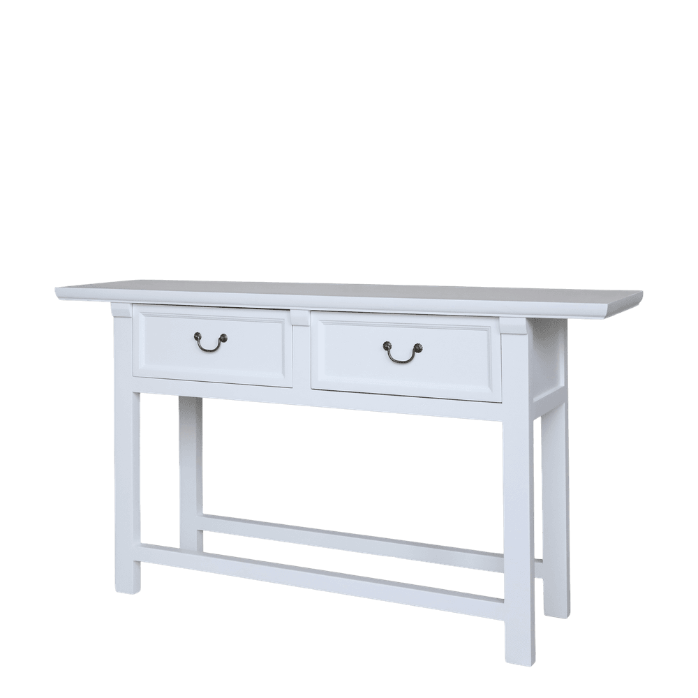 Hvit Marseille anrettingsbord med 2 skuffer fra Chic Antique 