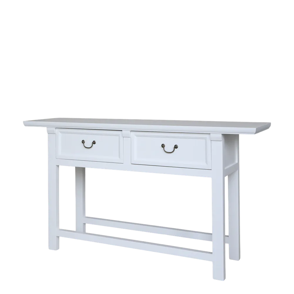 Hvit Marseille anrettingsbord med 2 skuffer fra Chic Antique 
