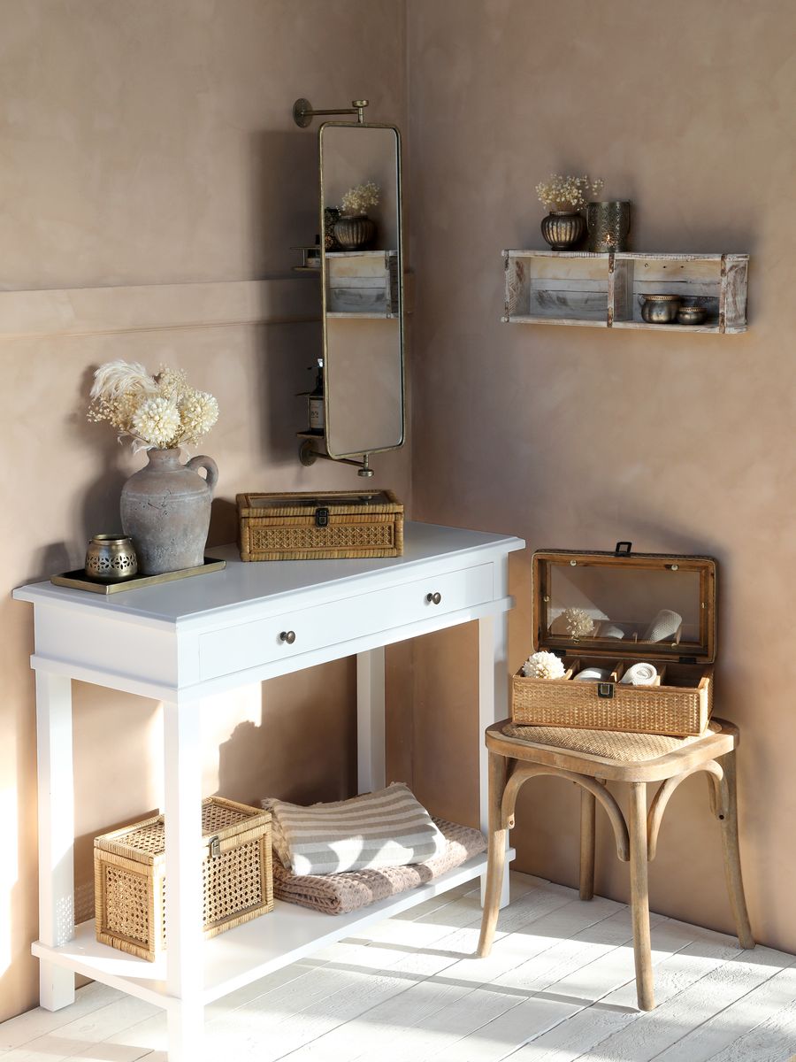 Fransk krakk med flettet sete fra Chic Antique 