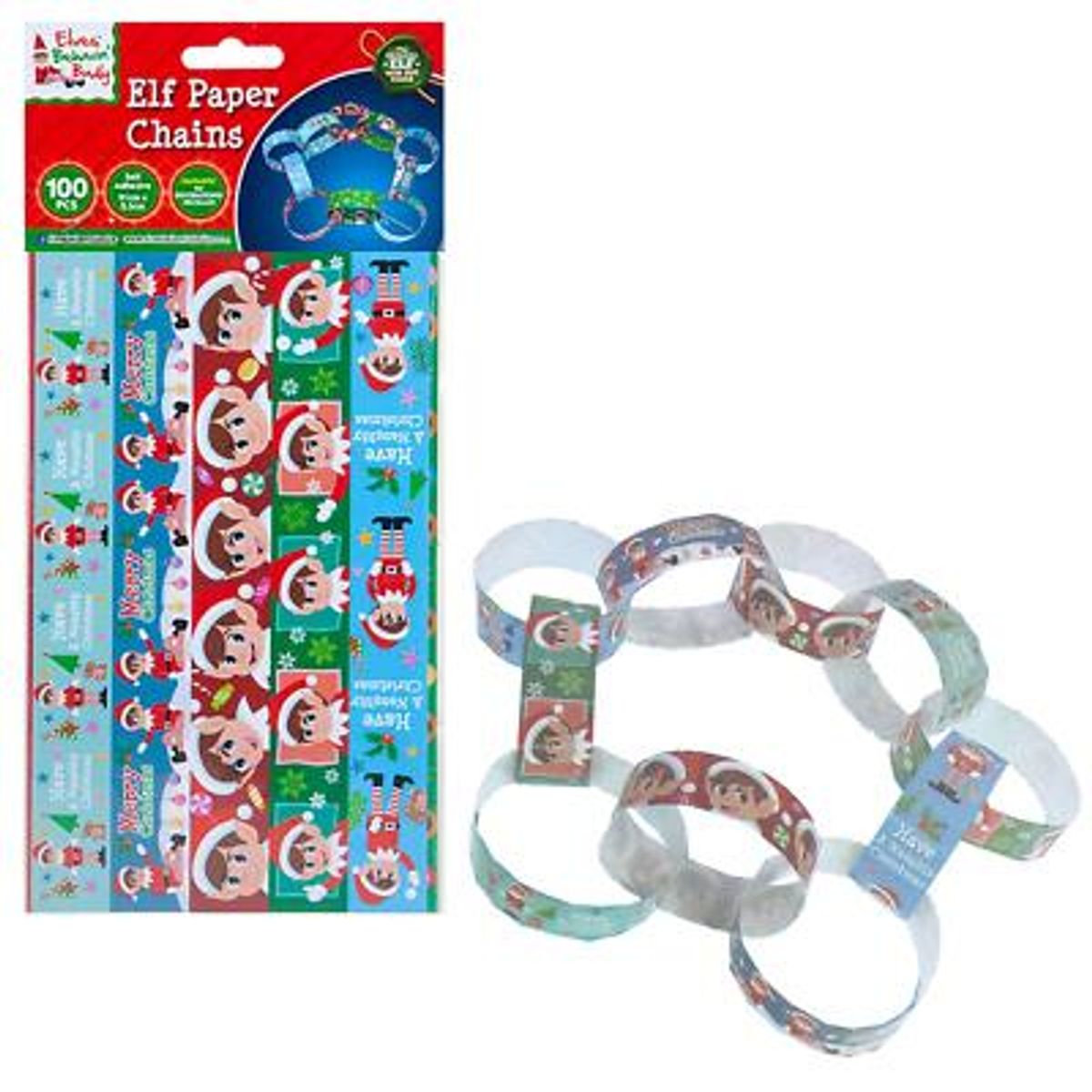 Selvklebende papirkjeder 100 per pakke