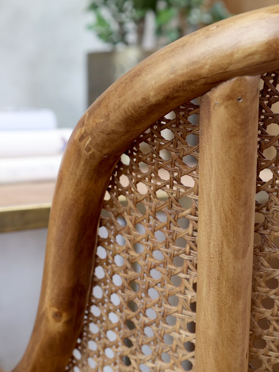 Fransk kontorstol med flettet rygg fra Chic Antique