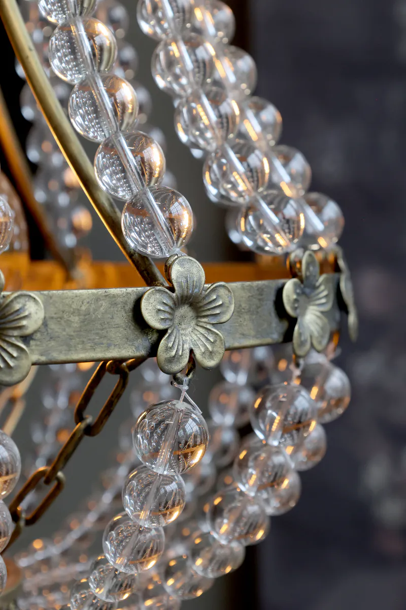 Fransk Lysekrone med glasprismer