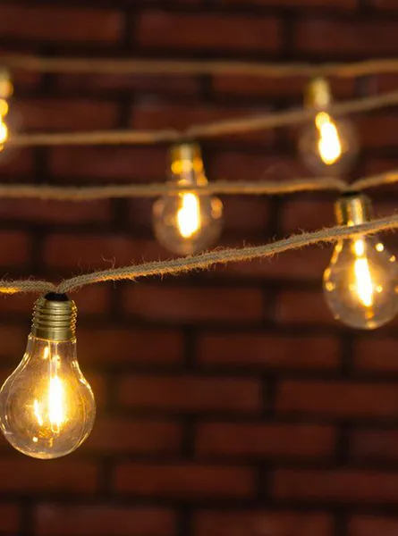 Hovedbilde Dekortau med 10 ledlyspærer jute - 3,5 m