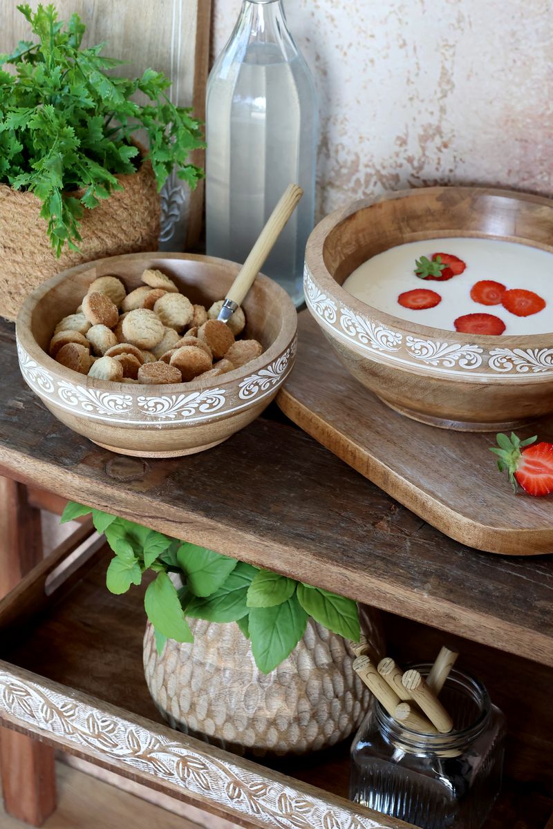 Skål med utskjæring 20 cm Ø fra Chic Antique