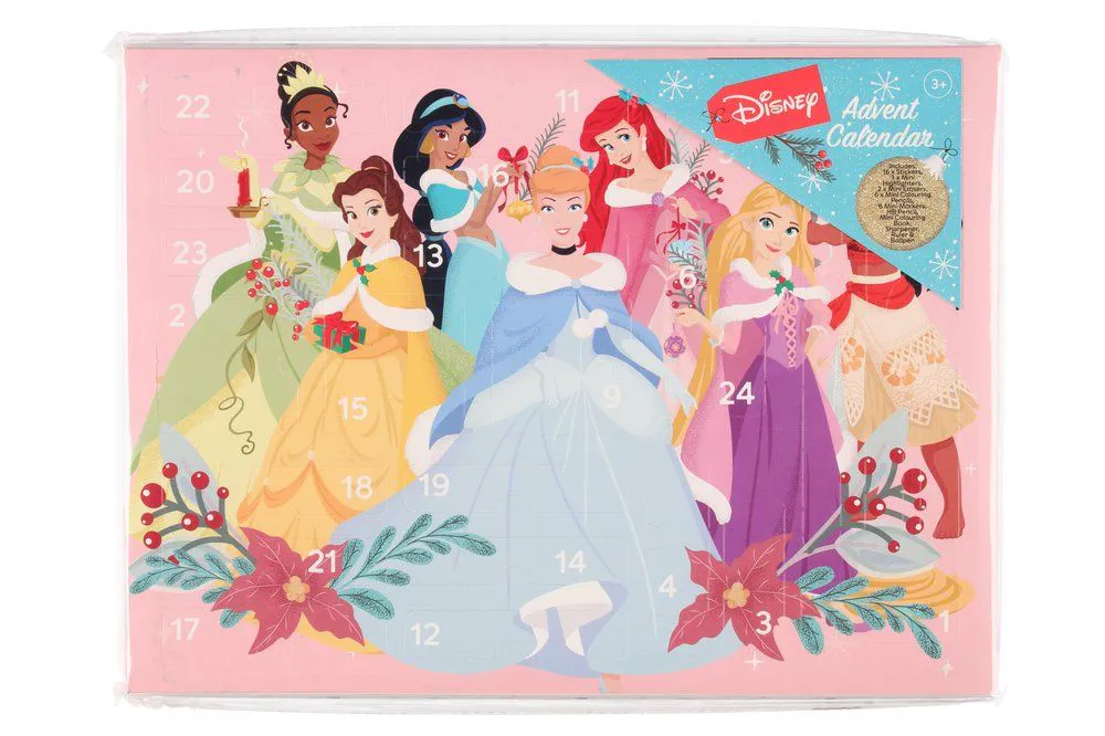 Disney Prinsesse julekalender fylt med tegnesaker