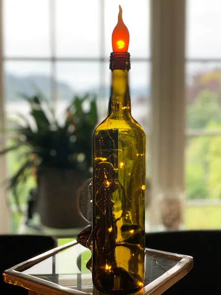 Hovedbilde Lyslenke med 10 ledlys med lysende topp for flaske