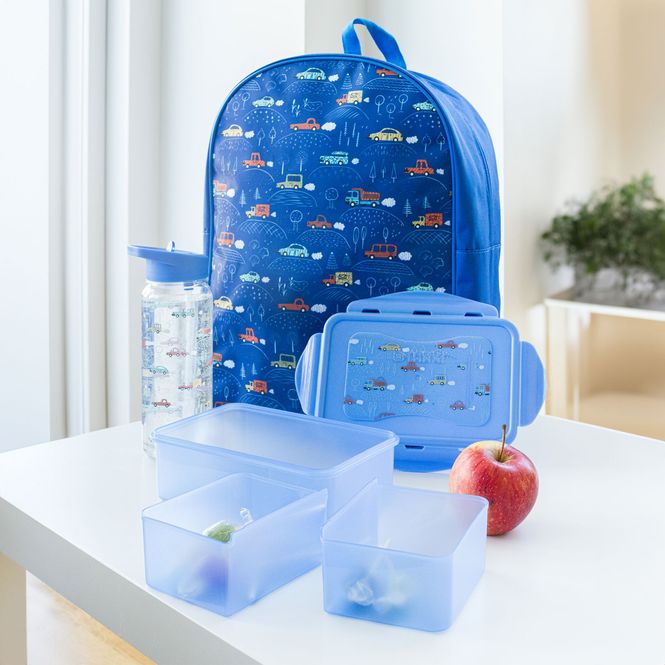 Hovedbilde Tur- og Skolesekk til Barn, med Matboks og Drikkeflaske