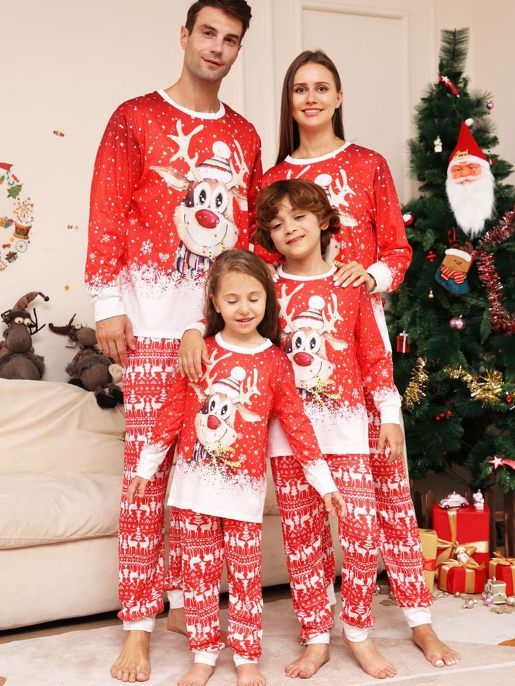 Julepyjamas rudolf - Match hele familien - Herre