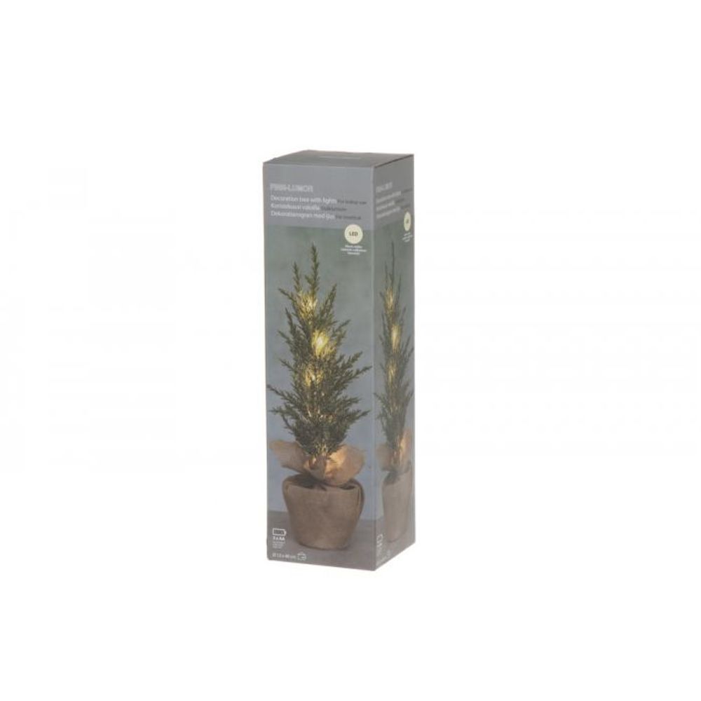 Juletre med 8 LED lys -  48 cm