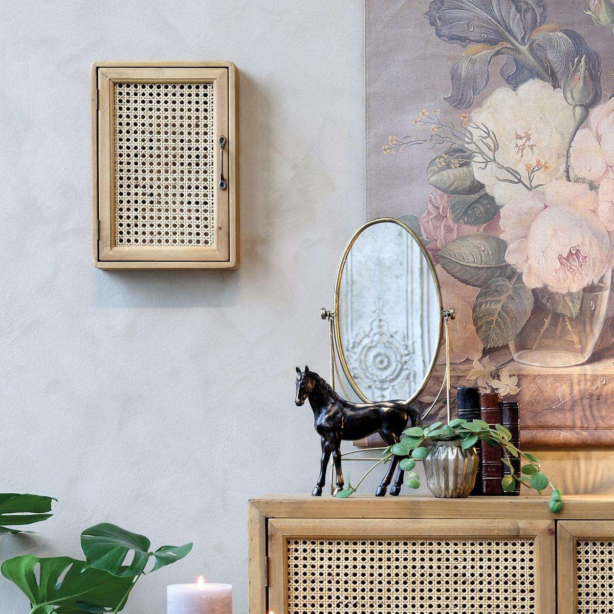 Nøkkelskap med dør i fransk rotting fra Chic Antique