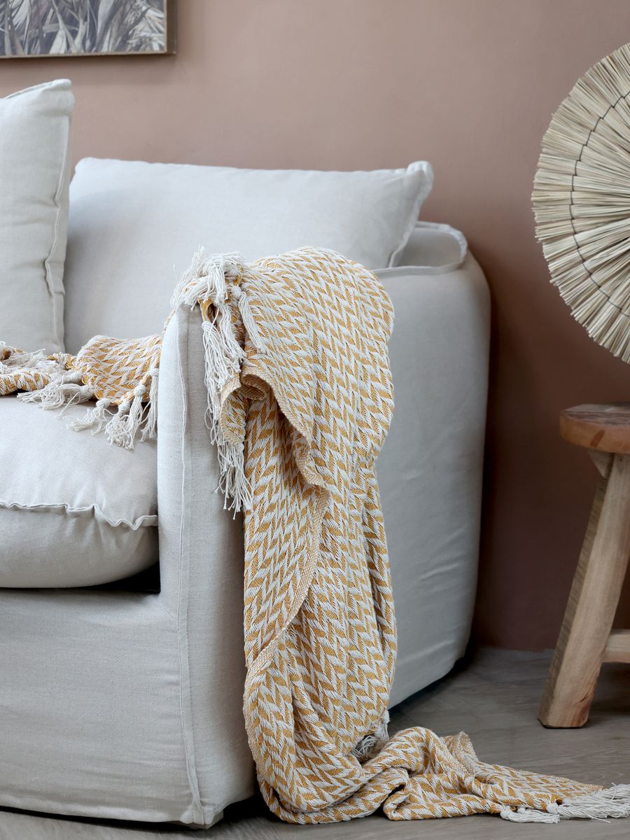 Malo Sofa i lin med 5 puter fra Chic Antique 