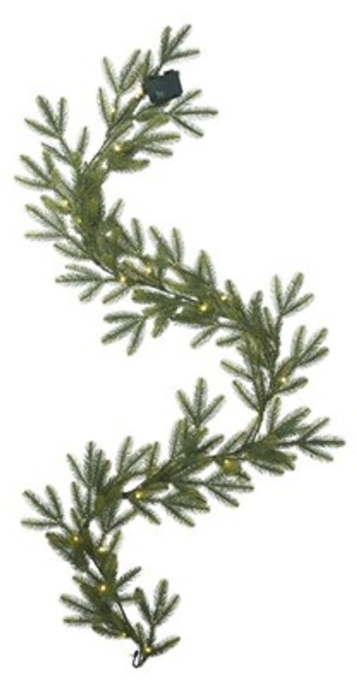 Girlander med 20 ledlys grønn 2 meter