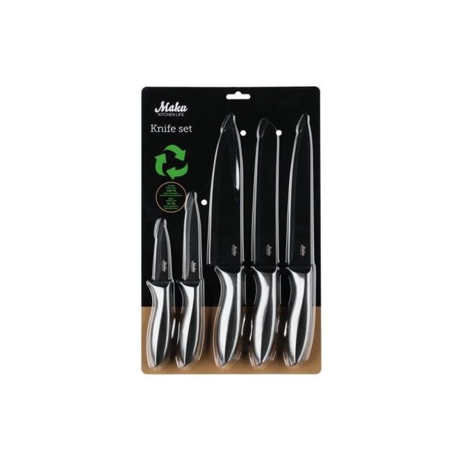 Hovedbilde Knivsett med 5 kniver i sort design